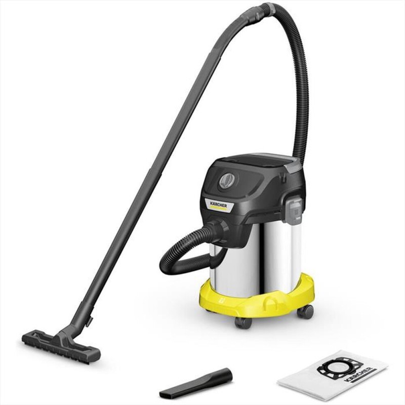 Karcher Bidone Aspiratutto Solidi e Liquidi KWD3s , Serbatoio Acciaio 17 Lt