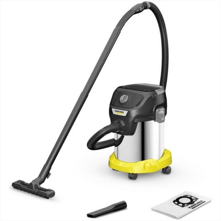 Karcher Bidone Aspiratutto Solidi e Liquidi KWD3s , Serbatoio Acciaio 17 Lt